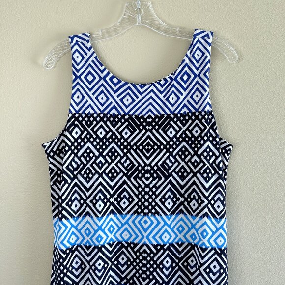 Tommy Bahama Mayan Maze Sleeveless Scoop Back Maxi Dress - Picture 2 of 7